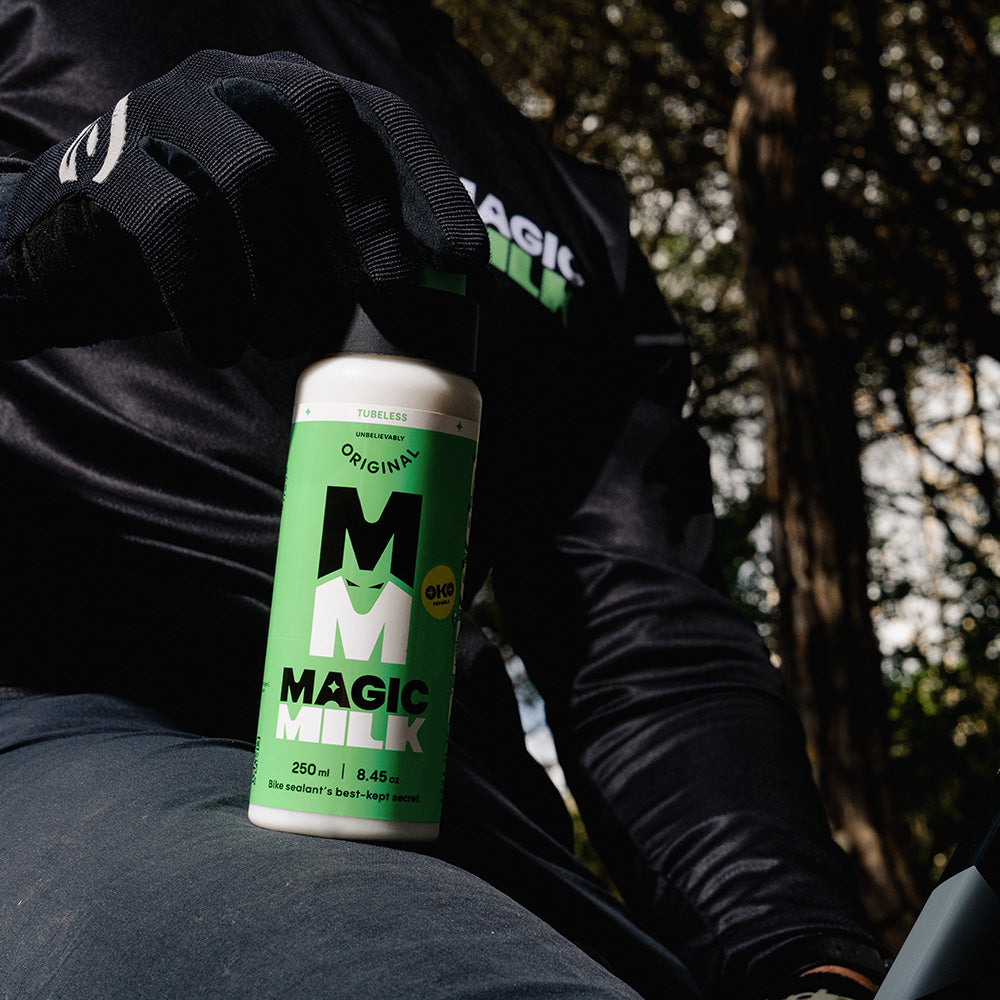 Magic Milk Tubeless Original sealant in use — MTB and gravel tubeless setups