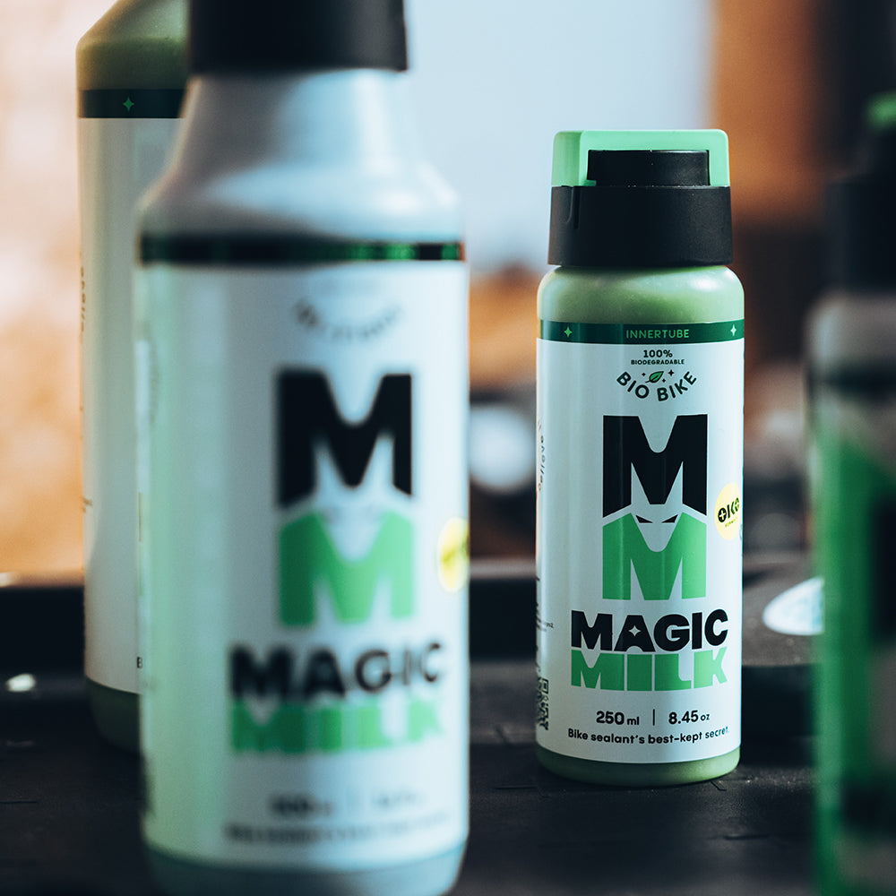Magic Milk Innertube BioBike sealant in use — urban and commuter cycling