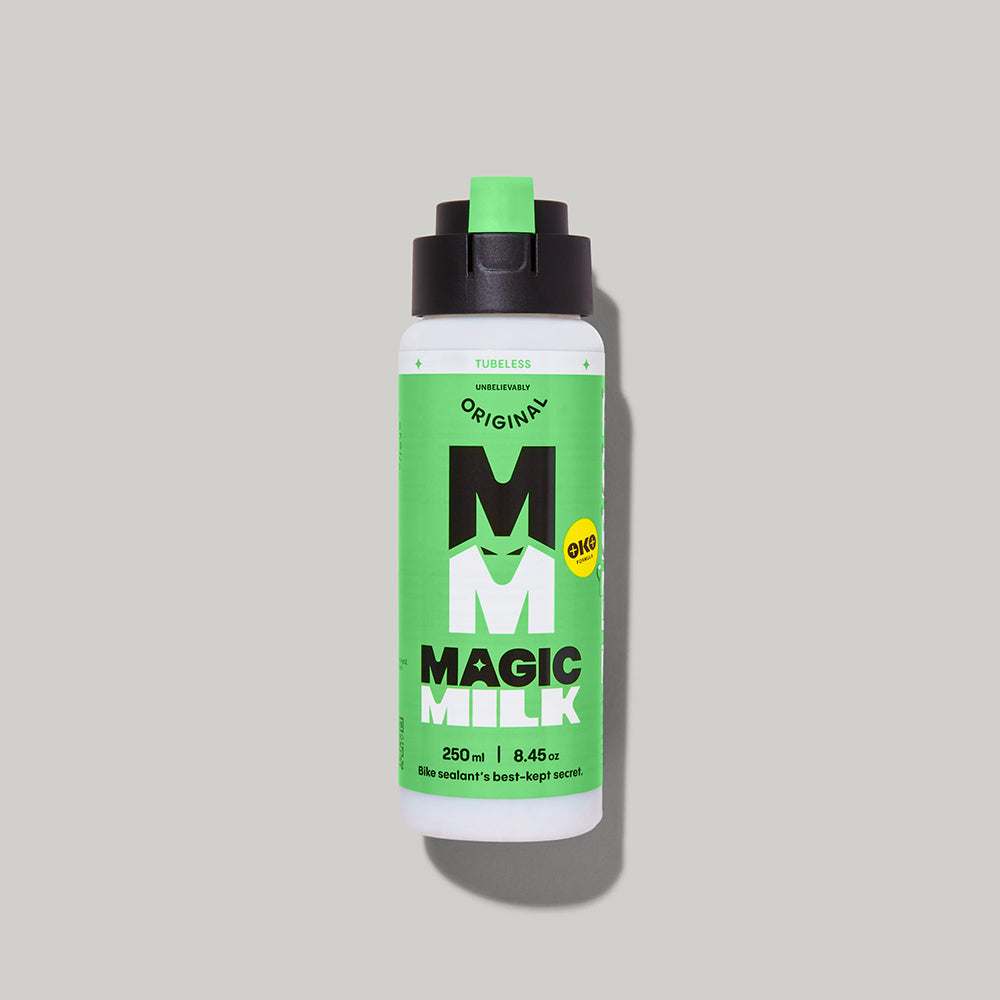 Magic Milk Tubeless Original sealant bottle — front view