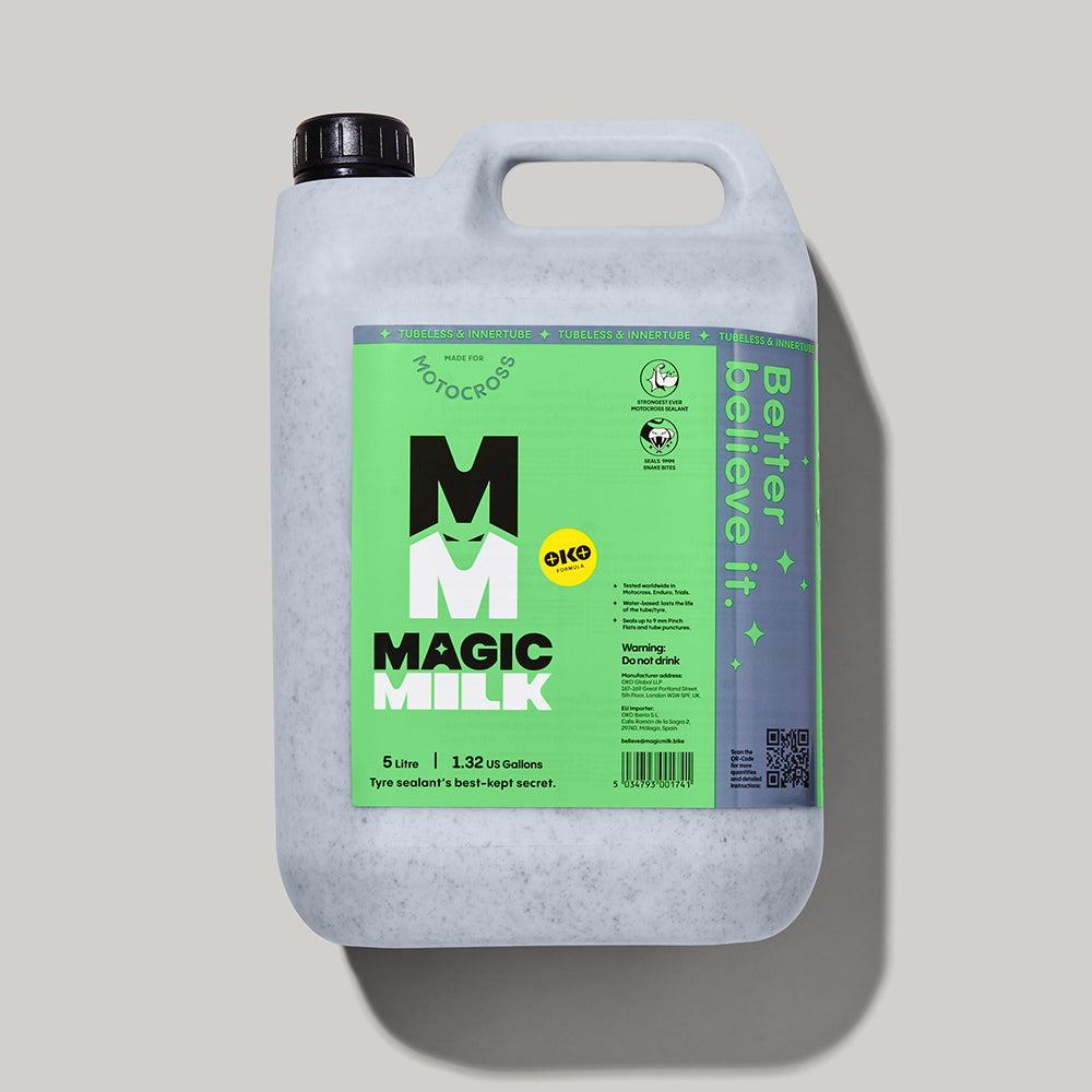 Magic Milk Off-Road Moto sealant bottle — front view