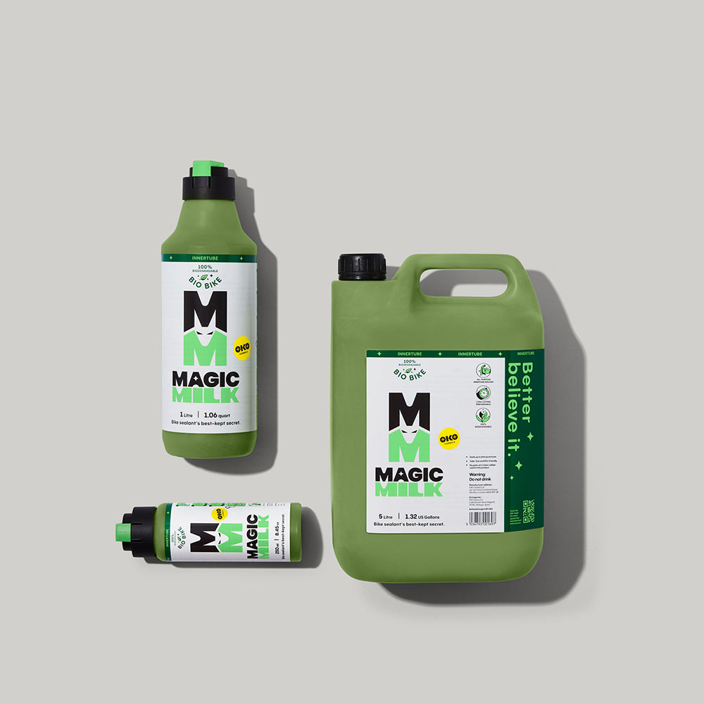 Magic Milk Innertube BioBike sealant — full bottle range