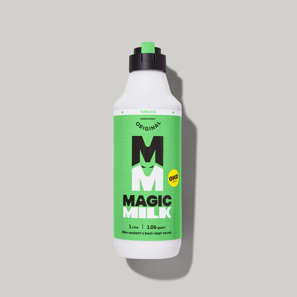 Magic Milk Tubeless Original sealant bottle — front view