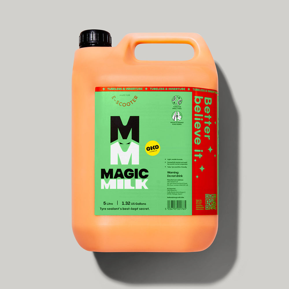 Magic Milk e-Scooter sealant bottle — front view